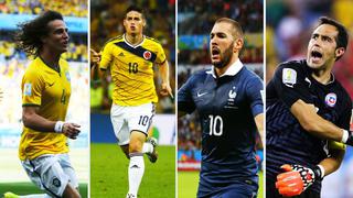 David Luiz, James Rodríguez y los mejores del Mundial en cifras