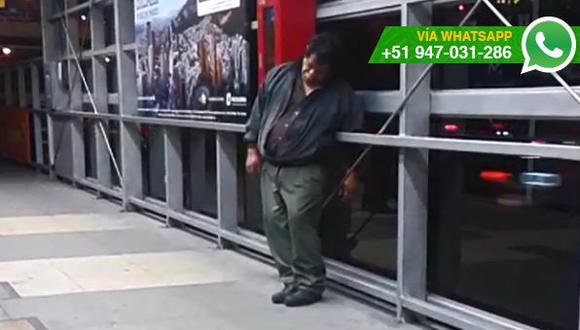 WhatsApp: hombre se quedó dormido en estación del Metropolitano
