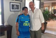 Diego Maradona y presidente de la FIFA Gianni Infantino: lo que pasó durante su reunión