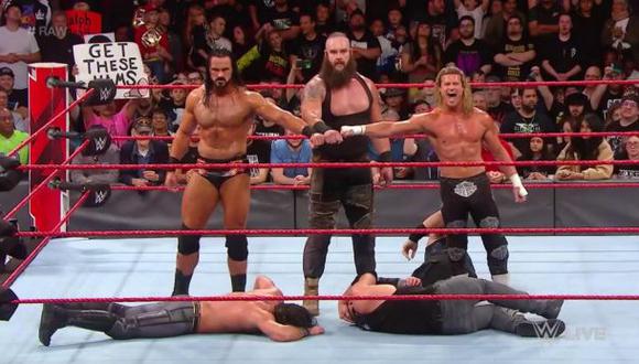 The Shield fue abatido por el tridente de Braun Strowman, Dolph Ziggler y Drew McIntyre | Foto: wwe
