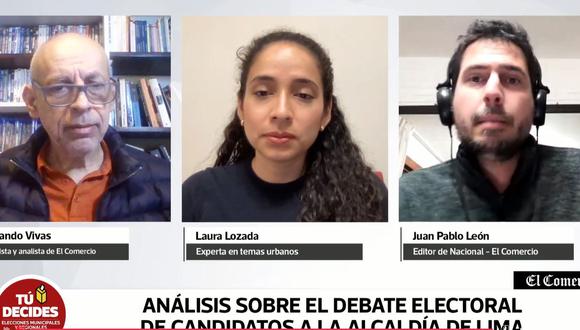 Mesa de análisis del debate de candidatos a la alcaldía de Lima
