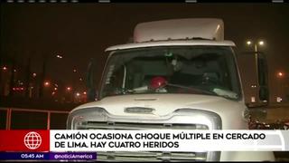 Cercado de Lima: accidente deja cuatro heridos