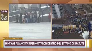 Alianza Lima: hinchas pasaron la noche dentro del estadio Matute | VIDEO