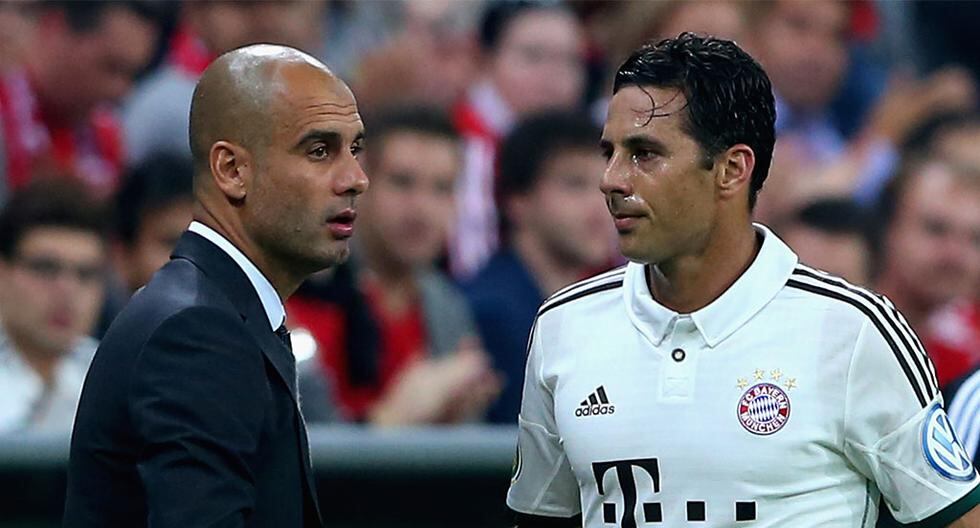 Pep Guardiola lamentó la ausencia de Claudio Pizarro en el partido de este sábdo entre el Bayern Munich y Werder Bremen.