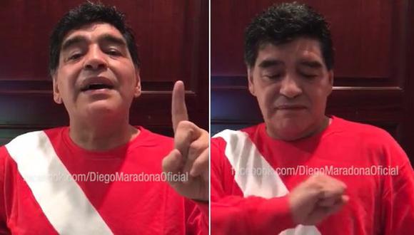 Diego Maradona cantó a los hinchas de Argentinos en Facebook