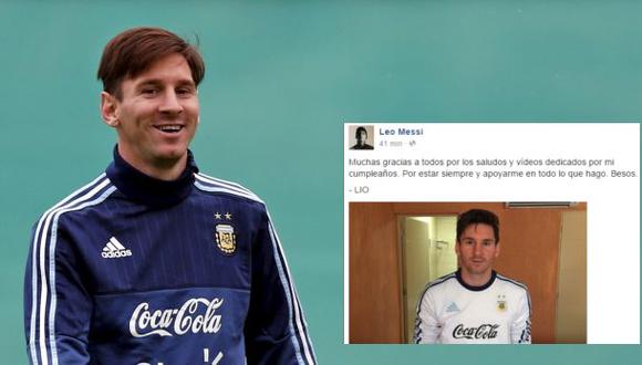 Lionel Messi agradeció a sus fans por los saludos de cumpleaños