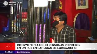 SJL: Intervienen a 8 hombres que bebían licor en un pub en pleno aislamiento social 