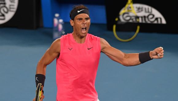 Nadal doblegó a Kyrgios en cuatro sets del Australian Open 2020. (Foto: AFP)