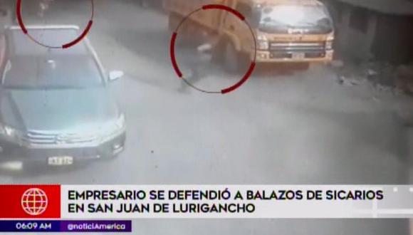 Empresario Iván Verde Domínguez se defendió a balazos de presuntos sicarios. (Captura: América Noticias)