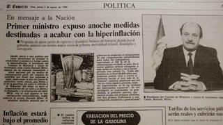 A 29 años del "Fujishock": estado de la economía de los años noventa