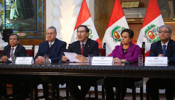 El presidente Martín Vizcarra instaló hoy la Comisión de Reforma del Sistema de Justicia. (Foto Prensa Palacio)
