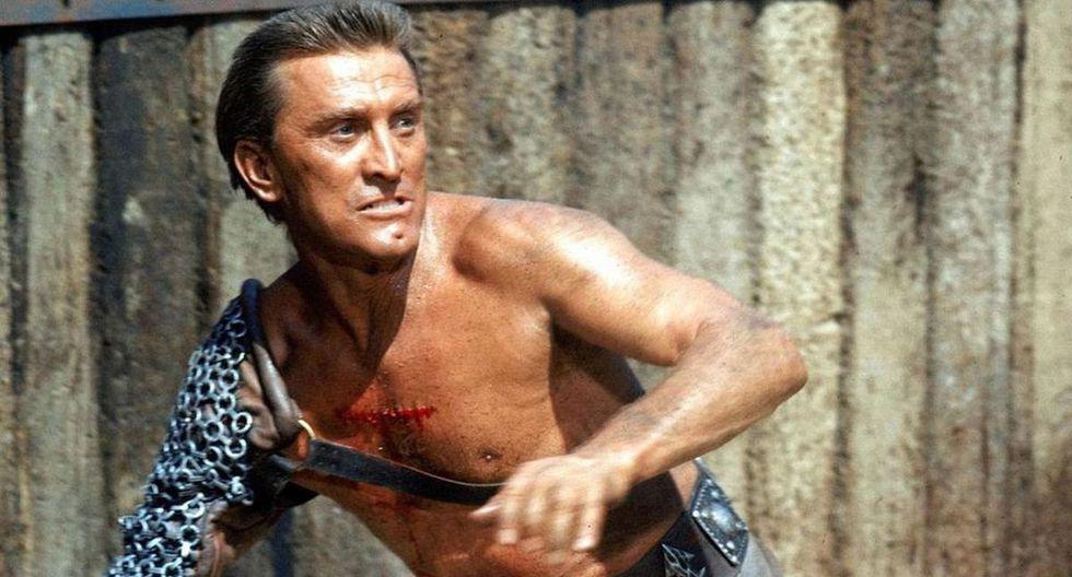 Kirk Douglas en el clásico "Espartaco" (1960) de Satanley Kubrick. La noticia de su muerte la confirmó su hijo Michael Douglas, también actor.  (Captura de pantalla)