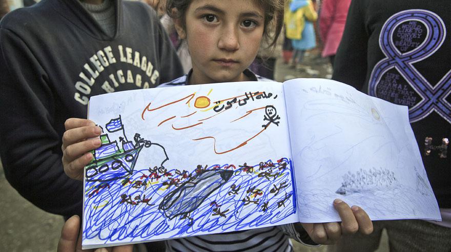 Los conmovedores dibujos de una niña siria refugiada en Idomeni - 3