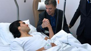 Falcao recibió a Juan Manuel Santos en clínica que fue operado