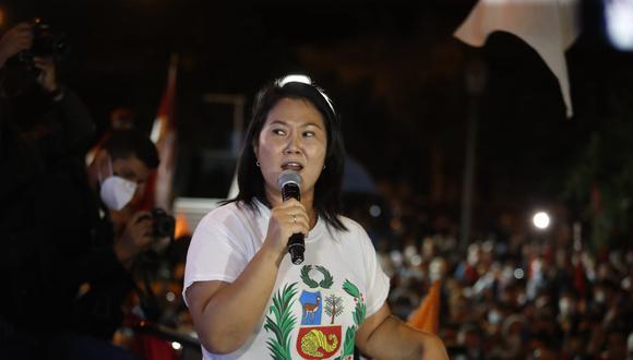 La candidata insistió en que Fuerza Popular ha deslindado con las acciones y métodos del grupo La Resistencia, que rechaza “abiertamente”. (Foto: El Comercio)