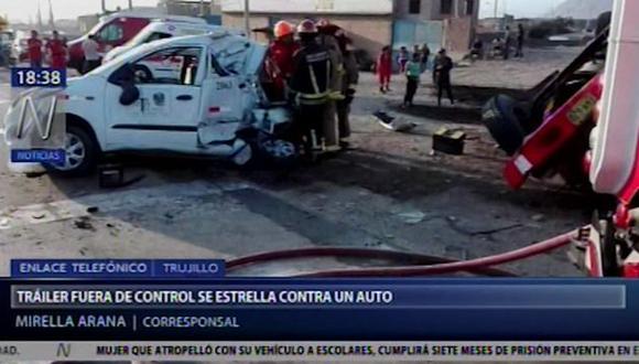 Una cámara de seguridad registró el preciso momento del incidente. (Foto: Captura de Canal N)