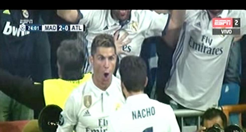 Cristiano Ronaldo está teniendo un final de temporada alucinante. Real Madrid vence 2-0 a Atlético de Madrid con sus goles. (Foto: captura)