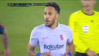 Gol de Aubameyang: anotó el empate 1-1 del Barcelona vs. Levante | VIDEO