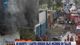 San Martín de Porres: un muerto por incendio en taller ilegal