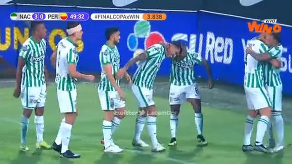 Jefferson Duque anotó el 3-0 del Atlético Nacional vs. Pereira. (Video: Win Sports)