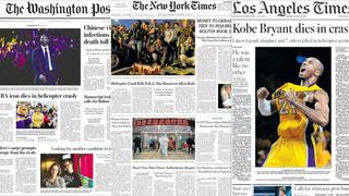 Las portadas de los principales diarios del mundo despidieron a Kobe Bryant | FOTOS