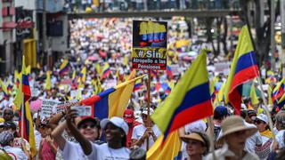 Así fueron las primeras marchas contra las reformas del gobierno de Gustavo Petro en Colombia