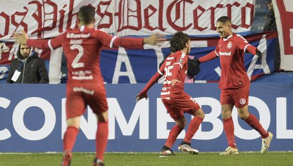 Con un gol agónico de Paolo Guerrero a los 89 minutos, Internacional derrotó por 1-0 a Nacional en la ida de los octavos de final de la Copa Libertadores 2019. (Foto: AFP)