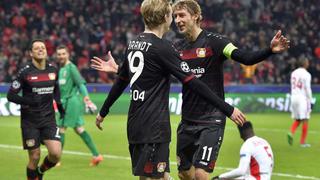 Bayer Leverkusen goleó 3-0 a Mónaco por la Champions League