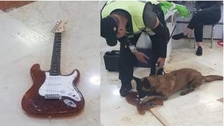 México: decomisan guitarra eléctrica hecha de cocaína en el Aeropuerto Internacional de Cancún
