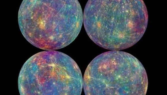 NASA difunde imágenes psicodélicas de Mercurio