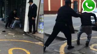 WhatsApp: vigilante y joven se pelean en plena calle (VIDEO)