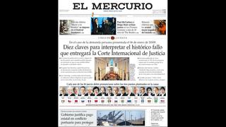 Así cubren los diarios chilenos la lectura del Fallo de La Haya