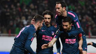 Atlético Madrid aplastó 5-1 al Lokomotiv y avanzó a cuartos de final de la Europa League