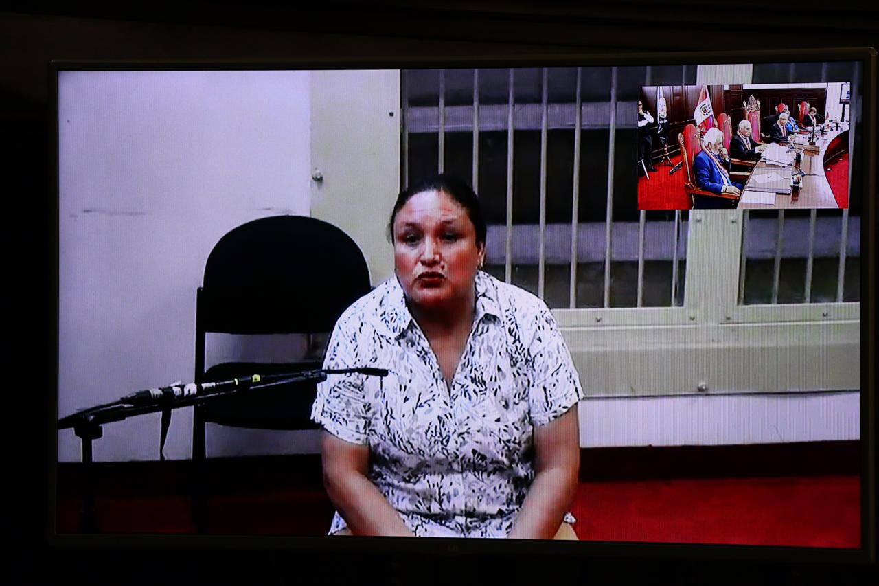 Abencia Meza participó de la audiencia en la que se evaluó su recurso de nulidad. Corte Suprema dejó al voto su decisión. (Hugo Curotto/GEC)