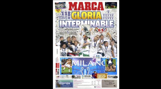 Real Madrid y su 'Undécima' en las portadas del mundo [FOTOS] - 3