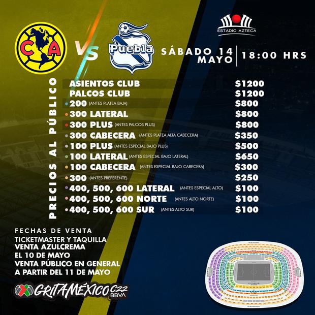 BOLETOS, AMÉRICA VS. PUEBLA (Foto: América)