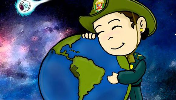 Facebook: PNP festeja el Día de la Tierra con tierna imagen