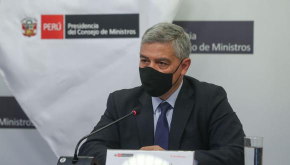 El titular del Ministerio del Interior, José Elice, pidió a la ciudadanía no acudir las manifestaciones para prevenir contagios de COVID-19. (Foto: Andina)