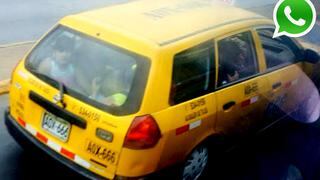 WhatsApp: niñas son llevadas junto al tanque de gas de un taxi