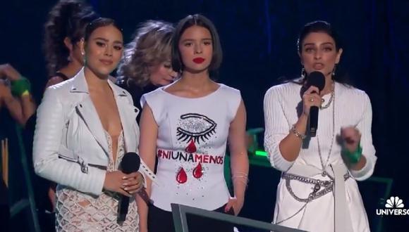 Conductoras de los Spotify Awards 2020 envían mensaje de reflexión ante ola de violencia hacia la mujer. (Foto: @Telemundo)