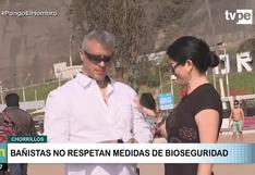 Chorrillos: Bañistas no respetan las medidas de bioseguridad en la Playa Agua Dulce