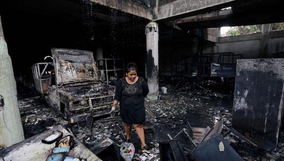 Según la versión de los bomberos de Nicaragua y de los vecinos, la vivienda sufrió un incendio intencional. (AFP).