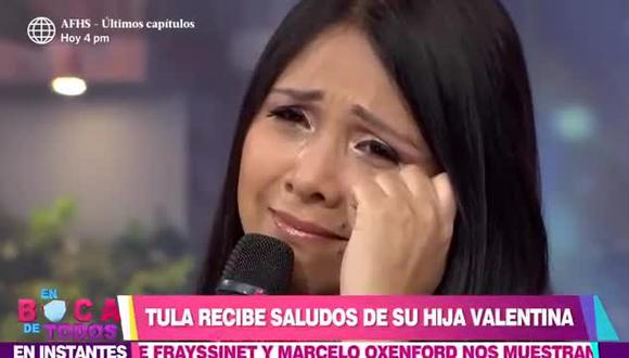 Tula Rodríguez se conmueve al recibir saludo de cumpleaños de su hija. (Foto: Captura de video)