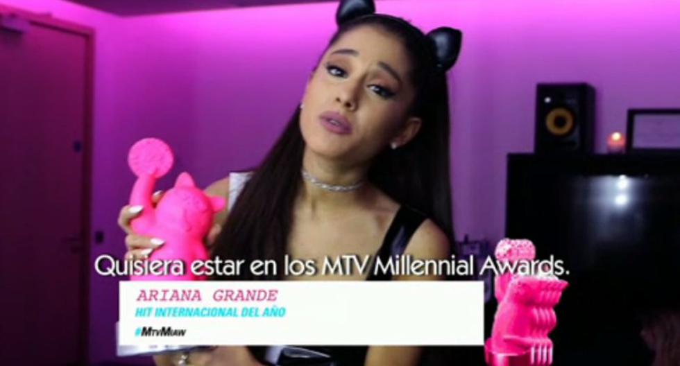 Ariana Grande triunfó con dos galardones en los MTV Millennial Awards 2015. (Foto: Twitter)