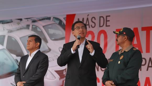 “Hoy tenemos una reunión de la Comisión de Justicia donde participan el presidente del Poder Judicial, la fiscal de la Nación, el Contralor General de la República, el Defensor del Pueblo”, dijo Vizcarra. (Foto: Presidencia Perú)