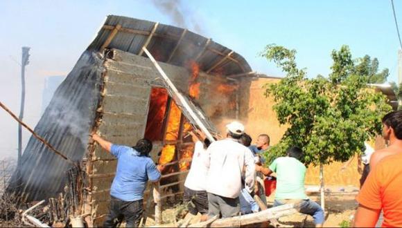 Sullana: fuego consumió 25 casas y dejó cientos de damnificados