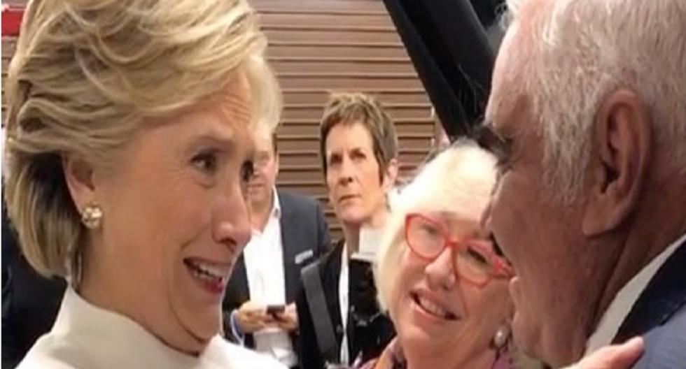 Hillary Clinton emocionada al conocer a Vicente Fernádez.(Foto: Instagram)