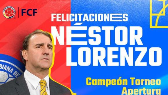 Néstor Lorenzo comenzará a dirigir a la selección de Colombia tras el Melgar vs. Deportivo Cali. (Foto: FCF)