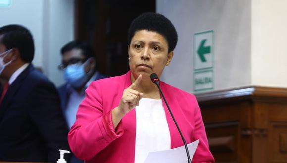 Martha Moyano exigió que la fiscalía realice las investigaciones sobre intento de chuponeo a la oposición de Pedro Castillo. (Foto: Congreso)