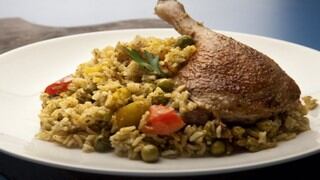 Arroz con pato borracho